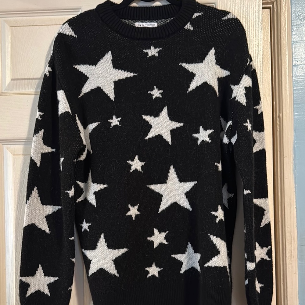 Black and White Star Sweater